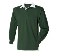 Front Row FR001 Uni Cotton Original Polo Rugby Manches Longues Non Logo S-3XL