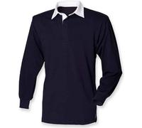 Front Row - Maillot de Rugby Manches Longues "Classic" pour Homme PC5491 (5XL) (Bleu marine/Blanc)