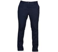 Front Row - Pantalon stretch style chino - Femme (L) (Bleu marine)