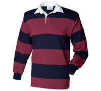 Front Row - Polo de rugby rayé à manches longues 100% coton - Homme (RW476)