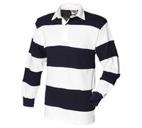 Front Row - Polo de rugby rayé à manches longues 100% coton - Homme (RW476)