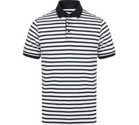 Front Row Polo en jersey à rayures pour homme PC2944 (XS) (Blanc/bleu marine)