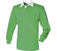 Front Row Polo pour homme, manches longues RW478 (L) (Vert clair/Blanc)