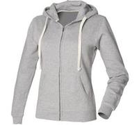Front Row - Sweatshirt à capuche et fermeture zippée - Femme (L) (Gris) - UTRW507 Gris, Gris G