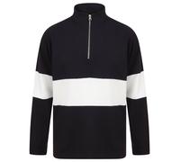 Front Row Sweatshirt En Coton À Manches Longues Avec Col Zippé