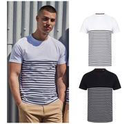 Front Row tag breton à manches courtes t (fr135) - t-shirt col rond lourd