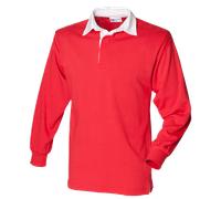 Front Row Uni FR100 Cotton Classique Polo Rugby Manches Longues Non Logo XS-5XL