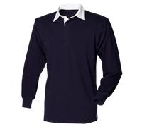 Front Row Uni FR100 Cotton Classique Polo Rugby Manches Longues Non Logo XS-5XL
