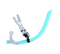 Front Swimming Snorkel -42.6cm Lap Training Breathing Tube, Silicone Mouthpiece Dive Snorkel, Adjustable Headstrap Water Breather | Professional Pool Practice Snorkeling Tube for Open Water Diving