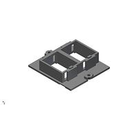 Frontabdeckung - Schwarz - 2 Ports
