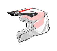 Frontal Casque AIROH Strycker Blazer Blanc Rouge