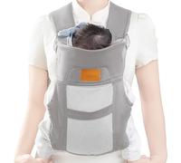 Frontal pour - Bandeau porte-bébé réglable - Sac horizontal ergonomique respirant avec support tête réglable pour marche, marche avec le chien et commissions