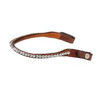 Frontal pour cheval avec cristaux ronds Acavallo Marron Full
