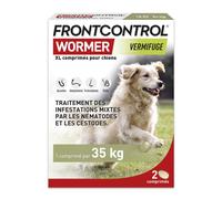 Frontcontrol Wormer Vermifuge chien + de 35Kg 2 Comprimés