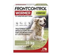 Frontcontrol Wormer Vermifuge chien + de 35Kg 2 Comprimés