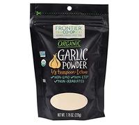 Frontier Co-op Poudre d'ail biologique, sac de 220 g, assaisonnement à l'ail pur et naturel | Certifié sans OGM et casher | Ajoutez de la saveur à vos plats salés