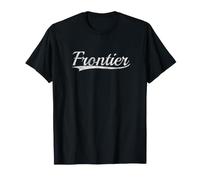 Frontier Vintage Inspired Throwback Varsity Classic Style T-Shirt
