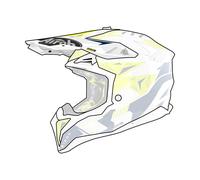 Frontino Casque Airoh Aviator 3 Spin Blanc Jaune Brillant
