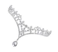 Frontlet Chic en Cristaux Alliage Argenté, Léger Mariée | Bijou de Front Scintillant, Style Glamour pour Mariage, Bal et Occasions Où vous Voulez Paraître Charmante