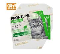 FRONTLINE Combo Chat 2PCS - Anti-Puces & Tiques (6 Pipettes) | Tue 100% des Puces en 24h & Tiques en 48h | Élimine Œufs & Larves