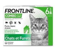 FRONTLINE 6 pipettes Combo Chats et Furets Puces tiques et pou