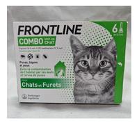 FRONTLINE Combo Chat - Anti Puces, Tiques & Poux broyeurs - Contre Larves - 6 Pipettes