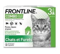 3 pipettes Combo Chats et Furets Puces tiques et pou
