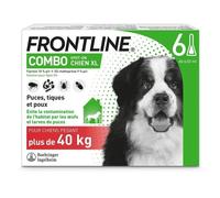 Frontline Combo chien - Anti-puces anti-tiques pour chien XL - 40-60kg - 6 pipettes