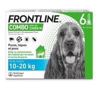 FRONTLINE 6 Pipettes Combo Chien M 10 a 20 kg Puces tiques et pou