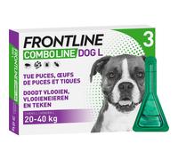 Frontline Combo Line Puces, Œufs De Puces Et Tiques Chien L 20-40kg Pipettes 3