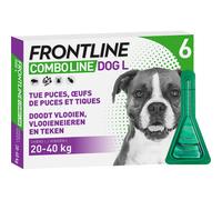 Frontline Combo Line Puces, Œufs De Puces Et Tiques Chien L 20-40kg Pipettes 6
