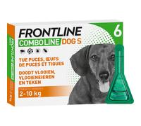 Frontline Combo Line Puces, Œufs De Puces Et Tiques Chien S 2-10kg Pipettes 6