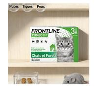 FRONTLINE Combo Spot-on Chat 3 pipettes contre les puces et les tiques