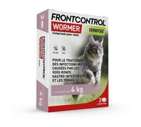 FRONTLINE FrontControl Wormer Vermifuge pour chat - 2 comprimés, large spectre