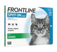 FRONTLINE Spot On chat -Anti-puces et anti-tiques pour chat - 6 pipettes G
