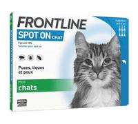 Frontline Spot-On Chat Solution Contre Puces/Tiques/Poux Pipettes 6x0,5ml