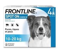 Frontline Spot On chien Antipuces antitiques pour chien M 1020kg 4 pipettes G