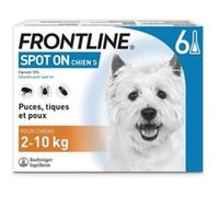 Frontline Spot On chien Antipuces antitiques pour chien S 210kg 6 pipettes G