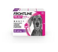 Frontline Tri-Act chien - Anti-puces anti-tiques pour chien L - 20-40kg - 6 pipettes