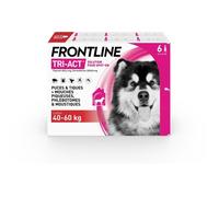 Frontline Tri-Act chien - Anti-puces anti-tiques pour chien XL - 40-60kg - 6 pipettes