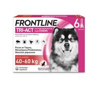 Frontline Antiparasitaire Spot-On Tri-Act Chien – Anti puces & tiques – 40–60 kg – 6 pipettes