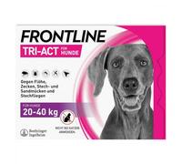 FRONTLINE TRI-ACT Chien L contre les tiques, les puces et les moustiques (grands chiens de 20 à 40 kg) - 6 pipettes pour jusqu'à 6 mois de protection - Imperméable - Parfait pour les voyages