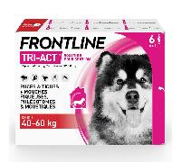 Frontline Antiparasitaire Spot-On Tri-Act Chien – Anti puces & tiques – 40–60 kg – 6 pipettes