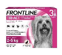 Frontline Tri-Act Chiens XS 2-5 kg 3 Pipettes