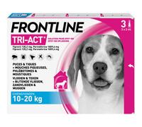 Frontline Tri-Act Solution Pour Spot-On Pour Chiens 10-20kg Pipettes 3x2ml