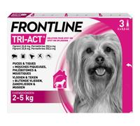 Frontline Tri-Act Solution Pour Spot-On Pour Chiens 2-5kg Pipettes 3x0,5ml