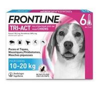FRONTLINE 6 Pipettes TriAct Chiens M 10 a 20 kg puces tiques moustiques phlébotomes e
