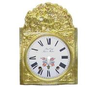 Fronton de comtoise en laiton option : laboureur