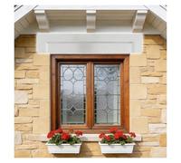 Fronton de dessus de porte Fronton de style chinois sur fenêtre, traverse d'artisan personnalisable pour porte d'entrée, moulure garniture fenêtre pour kits bois intérieur maison(Style 2,L 4ft/1.22m)