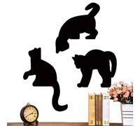 Frontons de Porte - Silhouette de chat noir pour couronne - Ornements en Silhouette d'Animaux Mignons Halloween pour Maison Crèche Restaurant Café Entrée